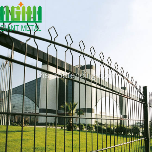 Pagar mesh dikimpal tegar Double wire panel pagar dawai